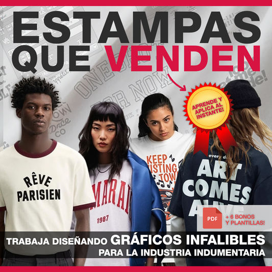 Estampas que Venden - Diseña gráficos para Indumentaria + 6 Bonos